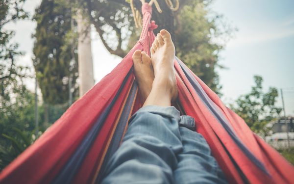 Relaxing,In,The,Hammock,,Nude,Feet,Close,Up,,Spring,Day