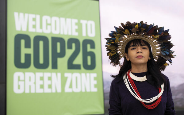 Txai Suruí from Brazil at COP26 in Glasgow.