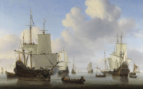 Dutch,Ships,In,A,Calm,,By,Willem,Van,De,Velde