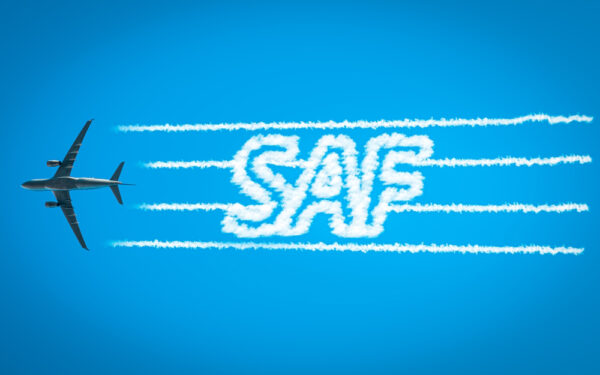 Airplane,Leaving,Jet,Contrails,With,Saf,Word,Inside