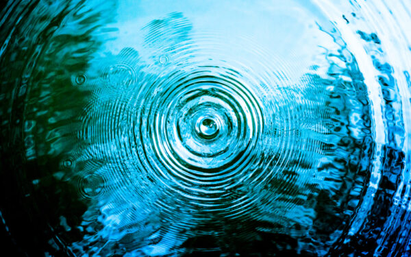 Top,View,Closeup,Blue,Water,Rings,,Circle,Reflections,In,Pool.