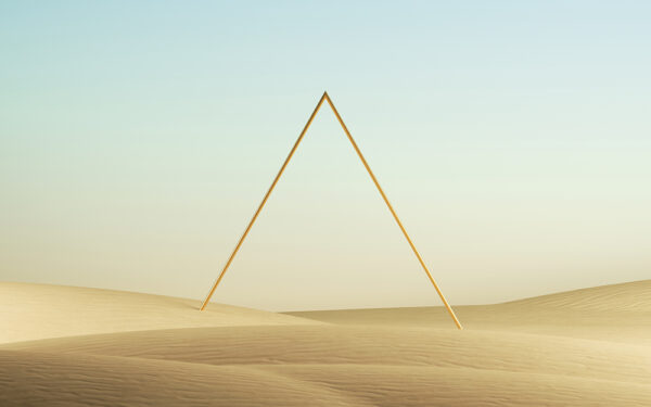 3d,Render,,Abstract,Modern,Minimal,Background,With,Blank,Triangular,Frame,